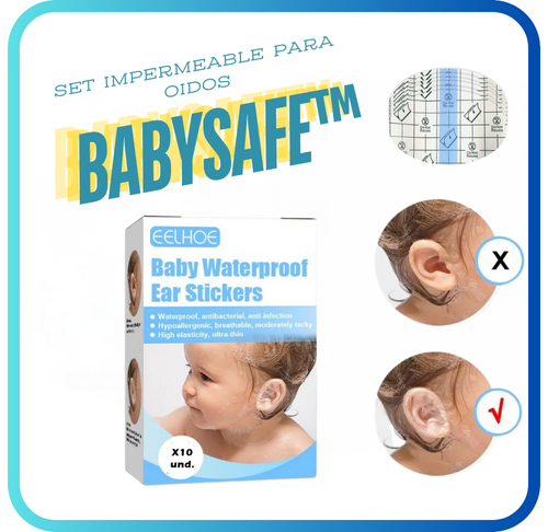 "BABYSAFE™ - SET IMPERMEABLE PARA OIDOS 100% EFECTIVO"