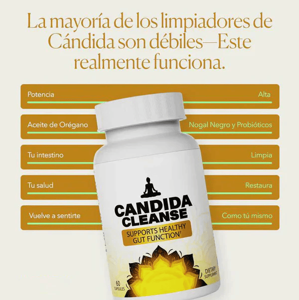 Candida Cleanse® Cápsulas que reducen antojos, hinchazón y fatiga