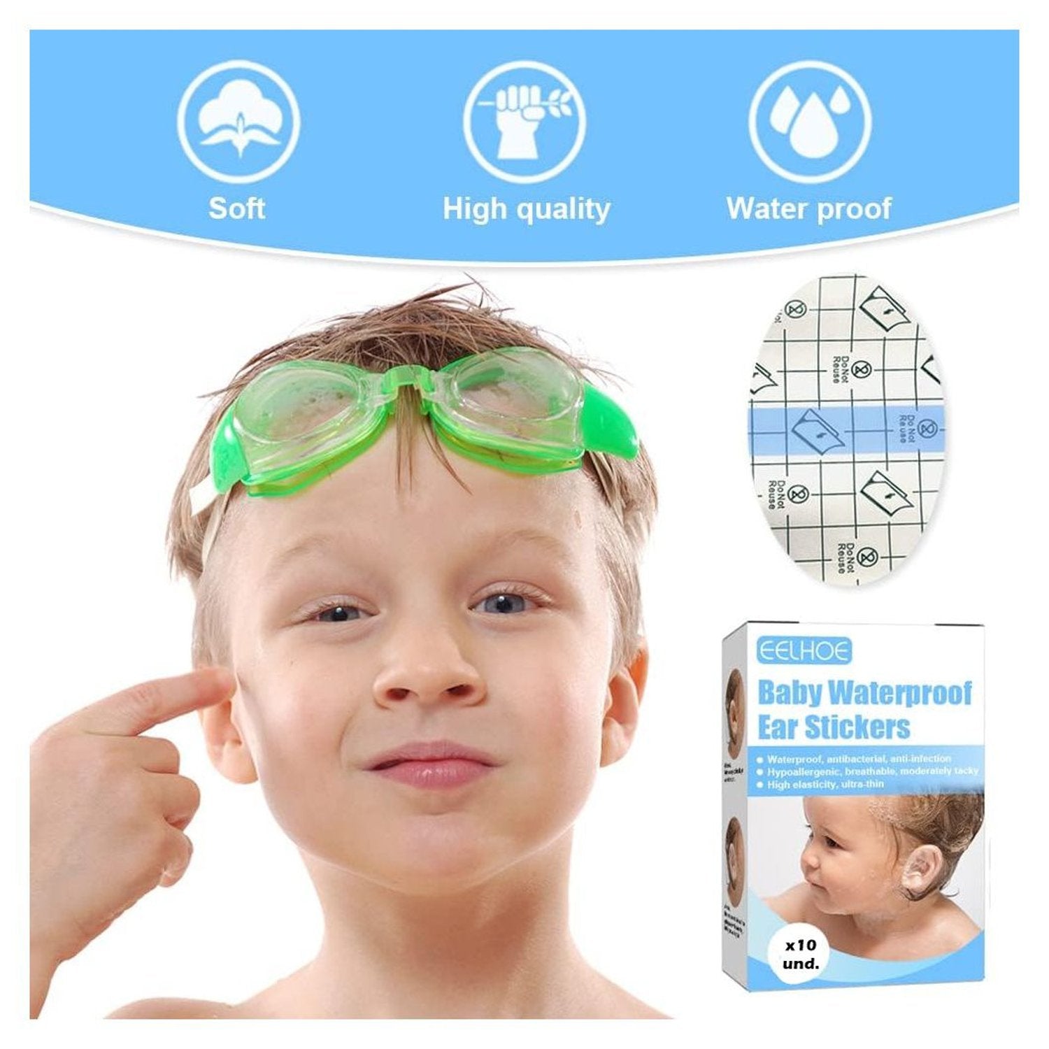 "BABYSAFE™ - SET IMPERMEABLE PARA OIDOS 100% EFECTIVO"