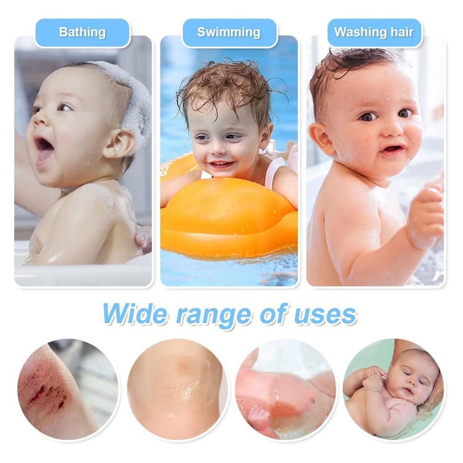 "BABYSAFE™ - SET IMPERMEABLE PARA OIDOS 100% EFECTIVO"