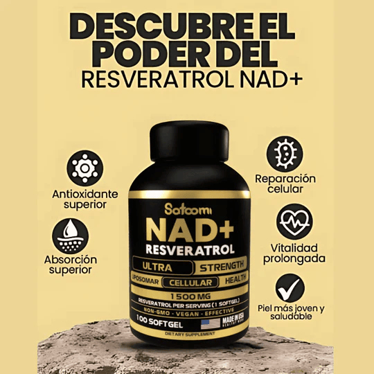 NAD SATOOMI + RESVERATROL | 🔥 El secreto de la juventud, en una cápsula 💊