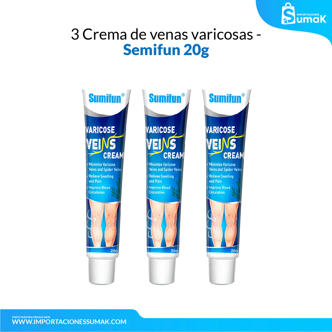 Crema de Venas Varicosas™- Tratamiento para combatir las varices